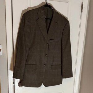 Canali Hand Made Men’s Blazer – Brown Check, Super 120’s – Size 52R